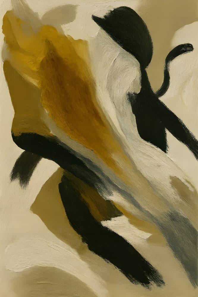 Dynamic Gold Flow by HUGO — canvas wall art