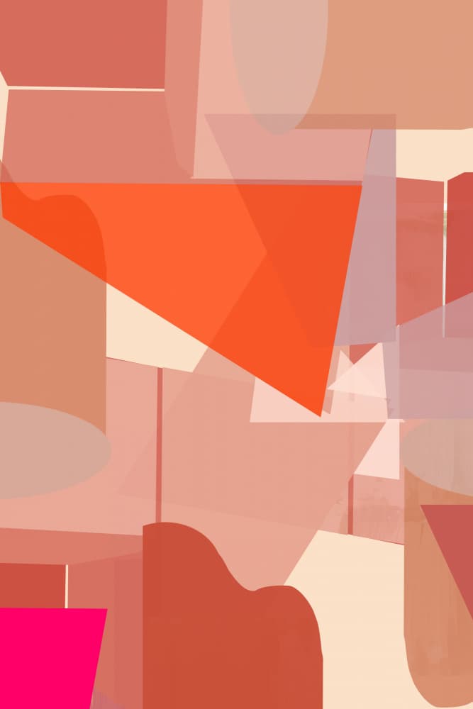 Warm Abstract Shapes by casa cartissi — canvas wall art