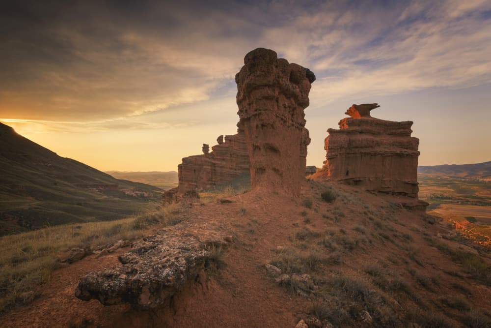 Desert Rock Formations Sunset by Pilar Hm — canvas wall art