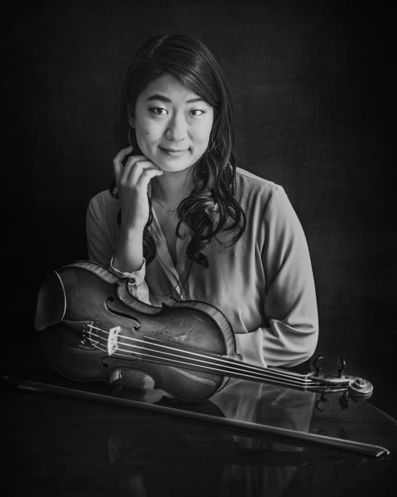 Musician With Her Violin by Eiji Yamamoto — canvas wall art