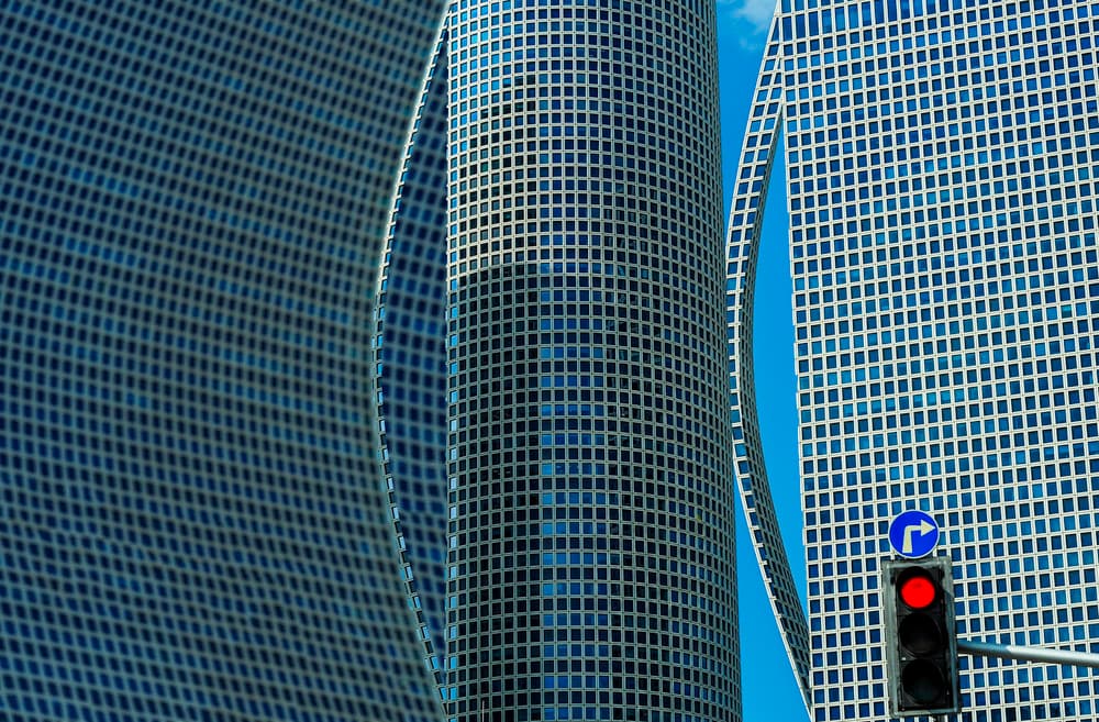 City Curves and Grids by RABIA BASHA ARTIST — canvas wall art