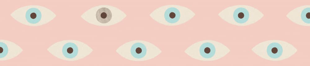 Curious Eyes Pattern by Florent Bodart — canvas wall art