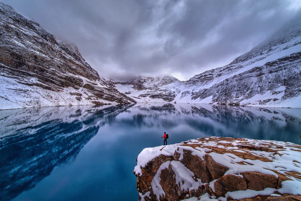 Majestic Winter Mountain View by Dianne Mao — canvas wall art