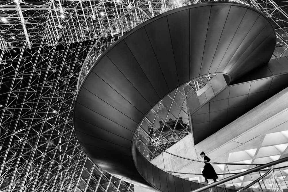 Grand Architectural Spiral by Atsushi Inamura — canvas wall art