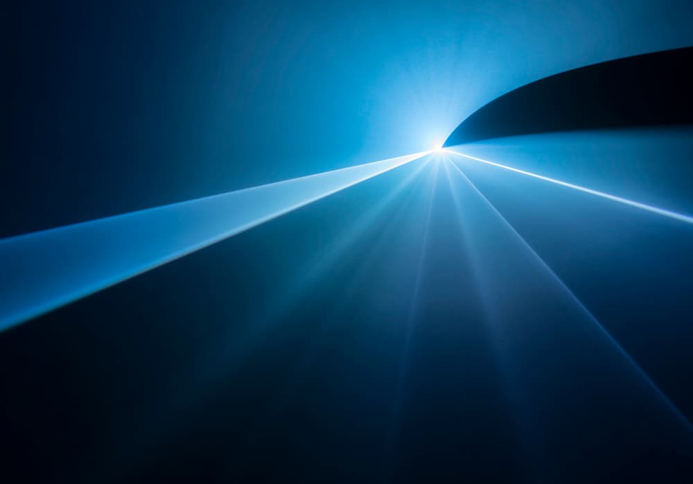 Deep Blue Light Rays by Greetje van Son — canvas wall art