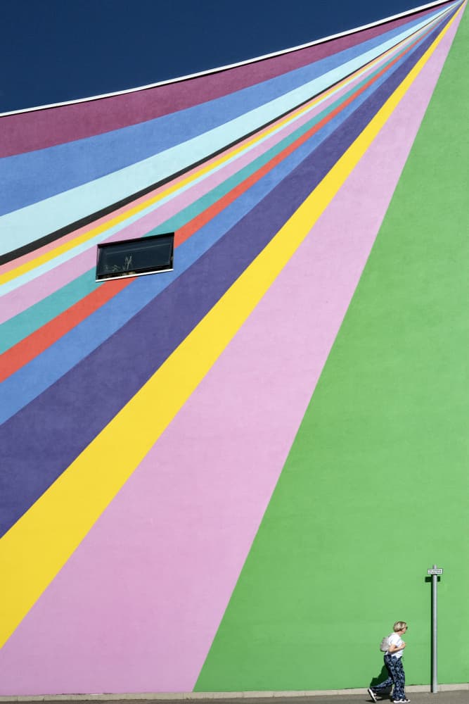 Vibrant Geometric Wall Walk by Linda Wride — canvas wall art