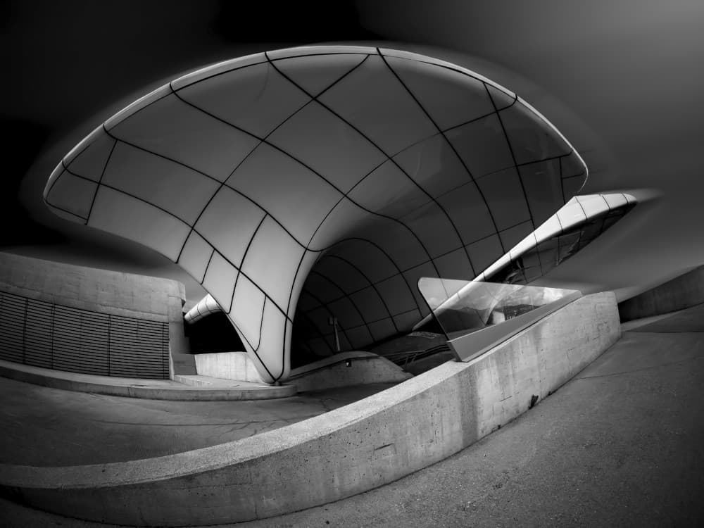Modern Architectural Curves by Udrea Dan — canvas wall art