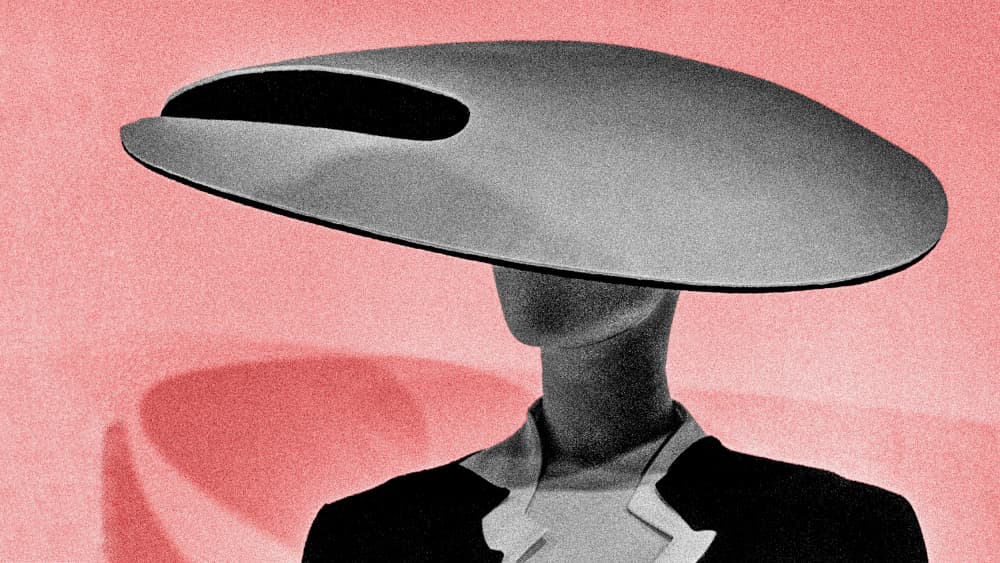 Striking Fashion Hat by Patrick Compagnucci — canvas wall art