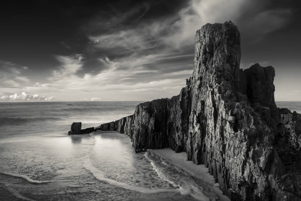 Dramatic Coastal Rocks by Francis Keogh — canvas wall art