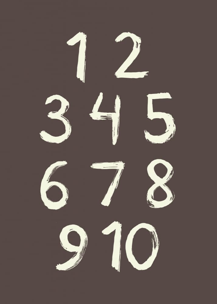 Handwritten Counting Numbers by Aminah Eleonora — canvas wall art