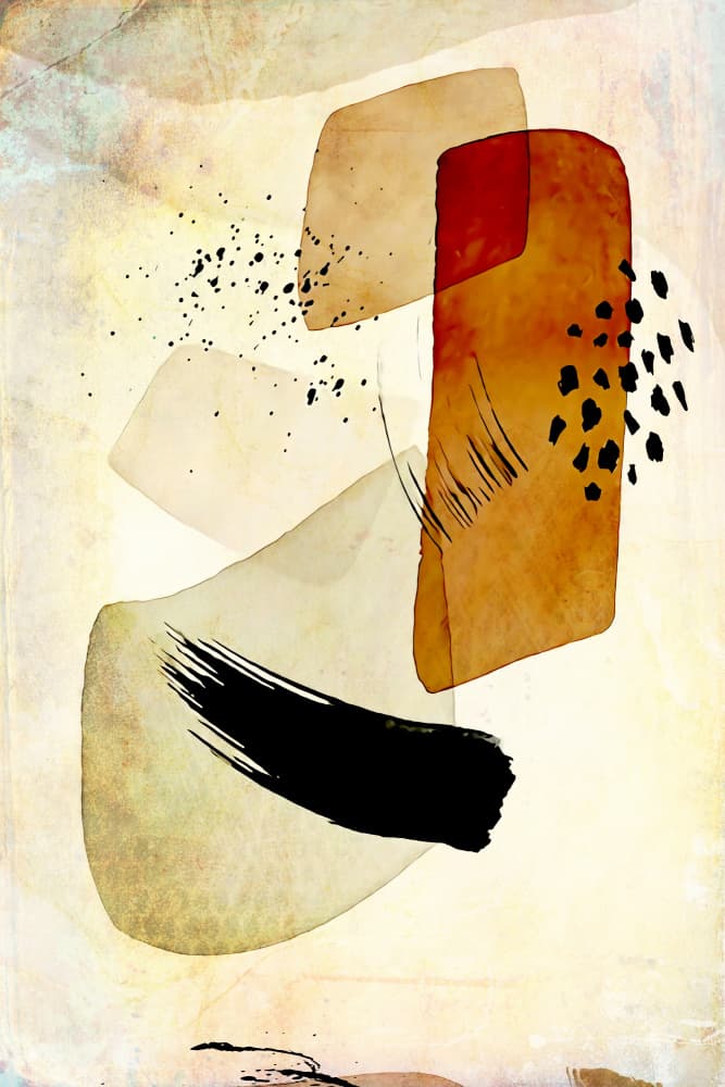 Earthy Abstract Shapes by Rafal Kulik — canvas wall art