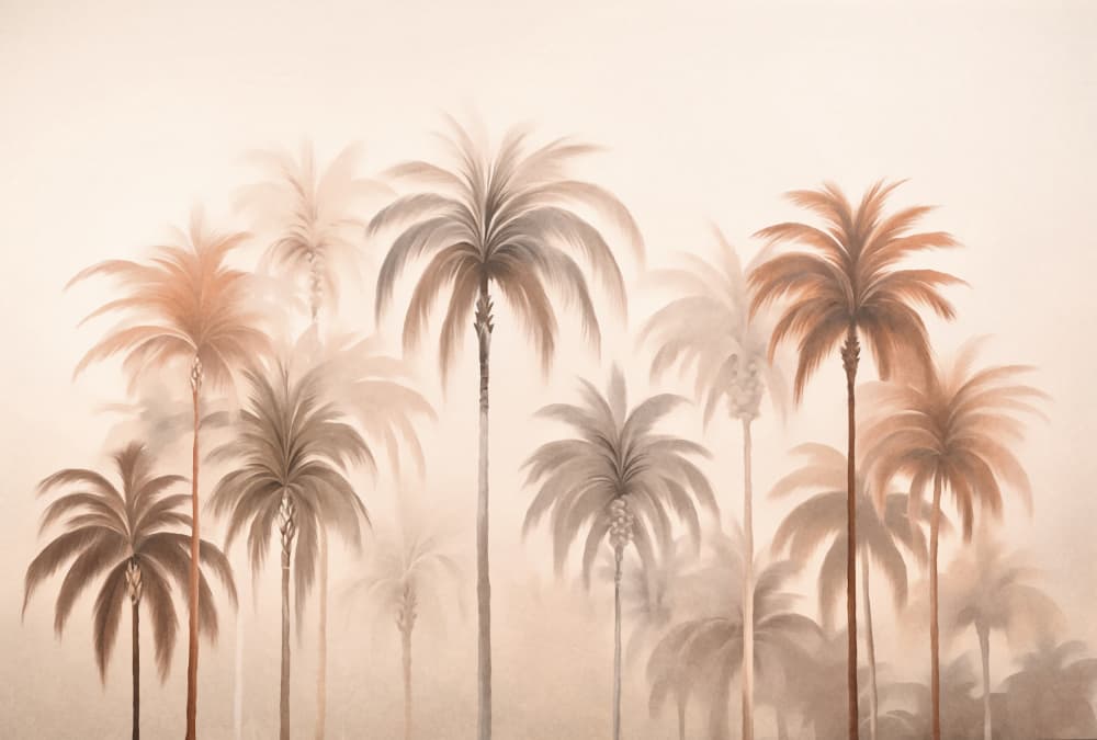 Misty Palm Oasis by Andrea Haase — canvas wall art
