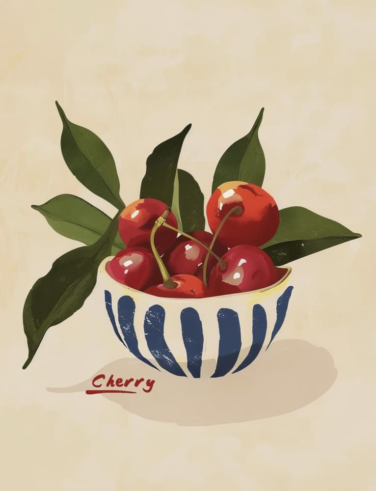 Cherry Delight by Emel Tunaboylu — canvas wall art