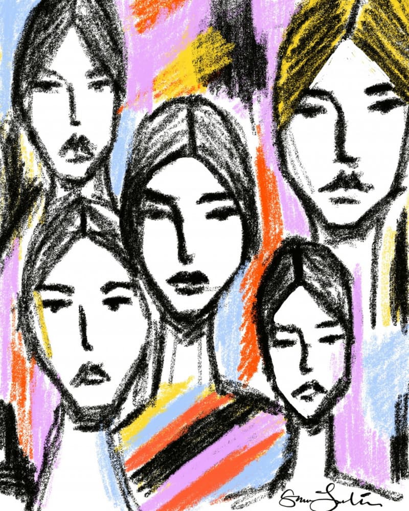 Colorful Abstract Portraits by Sanna Jarlelind — canvas wall art