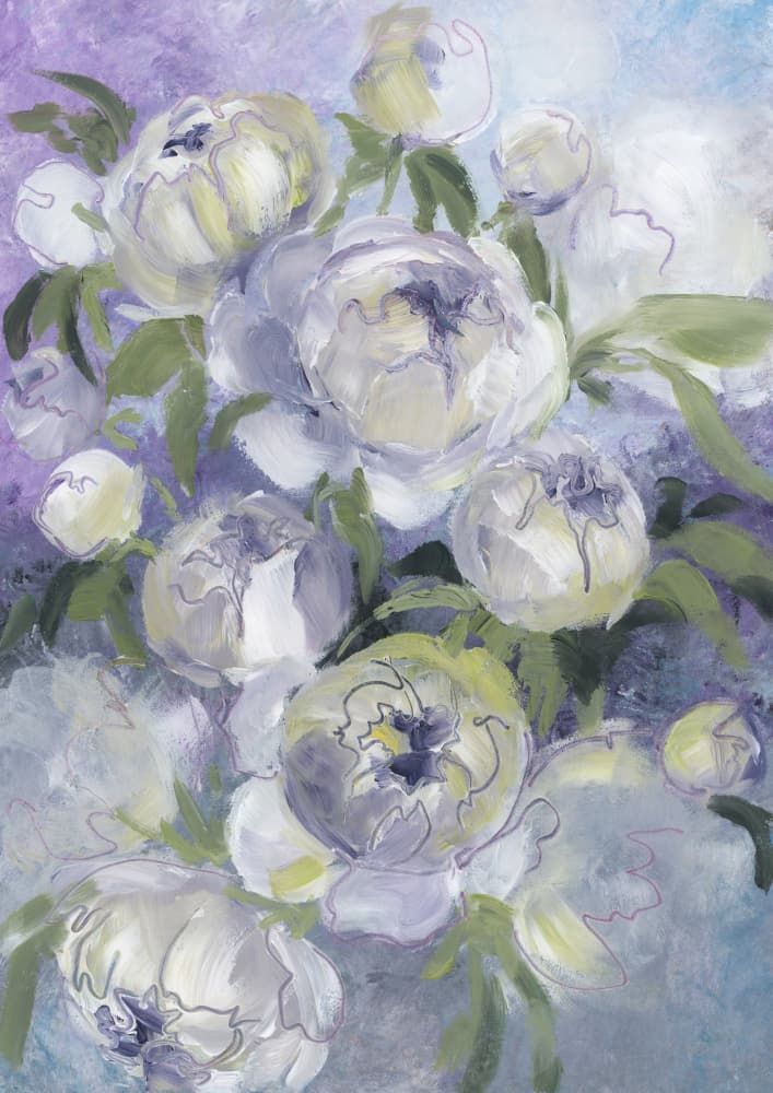 Soft Peony Blossoms by Rosana Laiz Blursbyai — canvas wall art