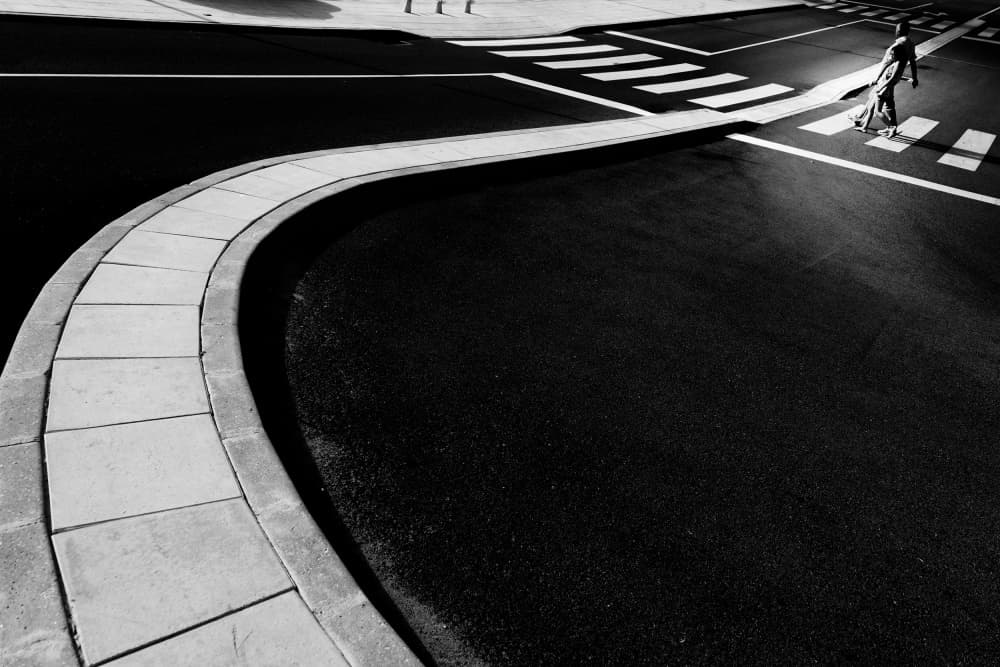 Pedestrian Crossing Shadows by Paulo Abrantes — canvas wall art