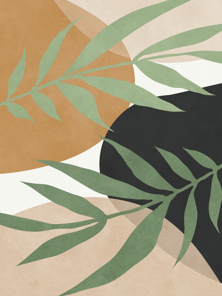 Abstract Botanical Shapes by Vitor Costa — canvas wall art