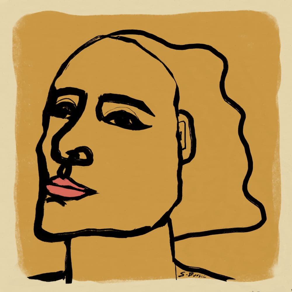 Abstract Woman Profile by Sharyn Bursic — canvas wall art