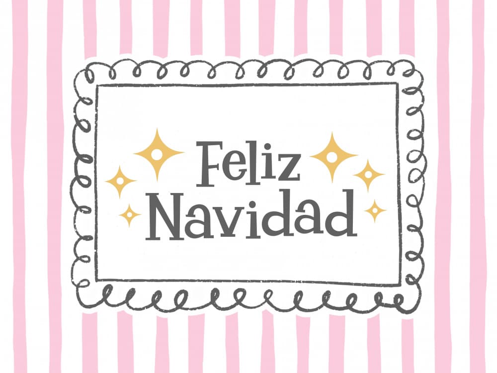 Sparkling Feliz Navidad by Jolly and Dash — canvas wall art