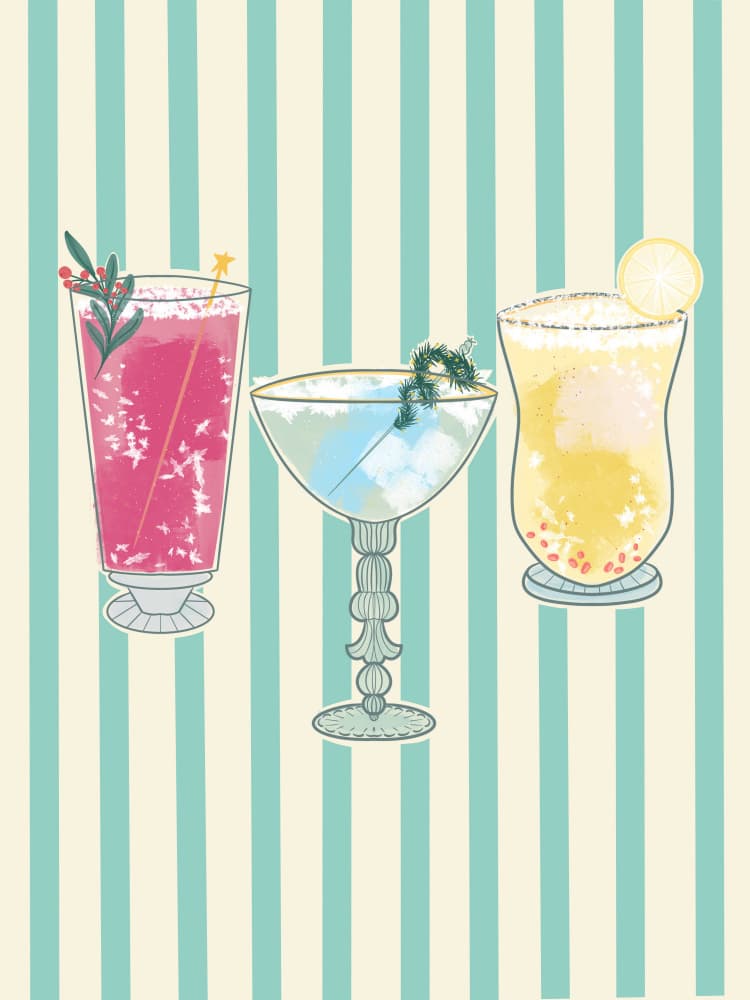 Festive Cocktails by Nikita Jariwala — canvas wall art