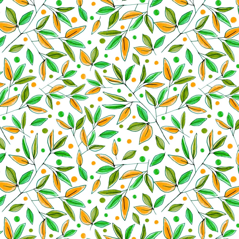 Watercolor Leaf Pattern by Michele Channell — canvas wall art