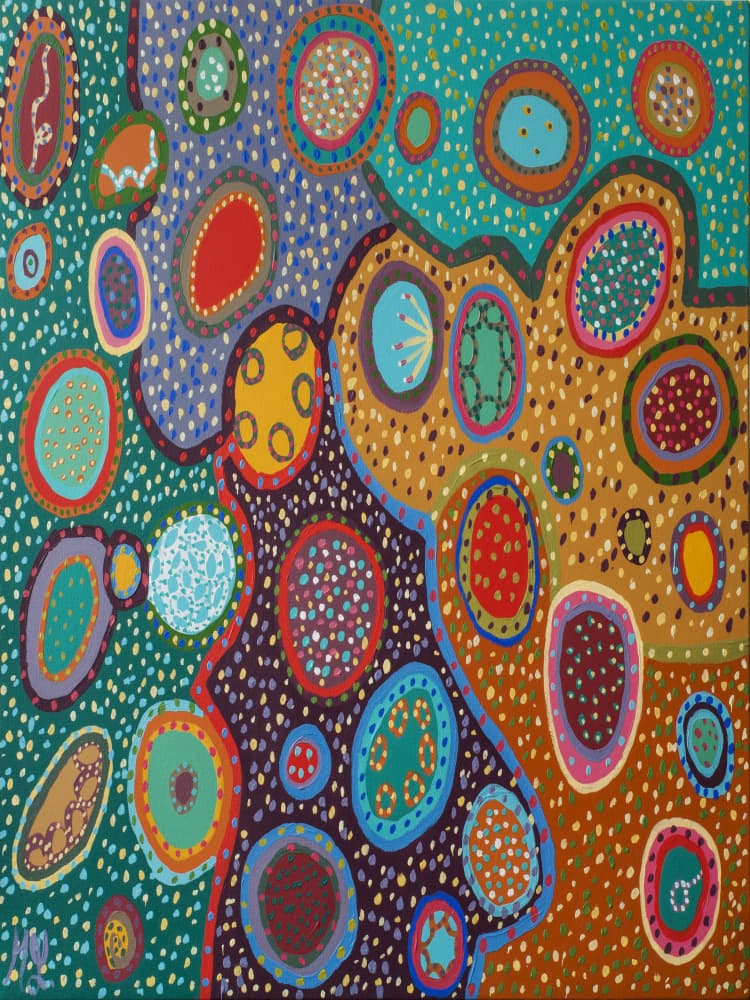 Colorful Organic Patterns by Helen Joynson — canvas wall art