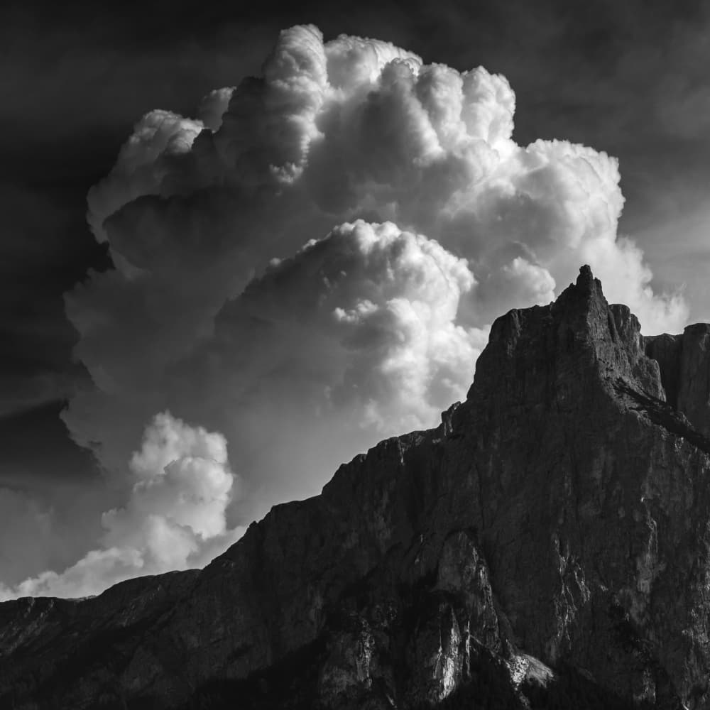 Dramatic Mountain Clouds by Andy Dauer — canvas wall art