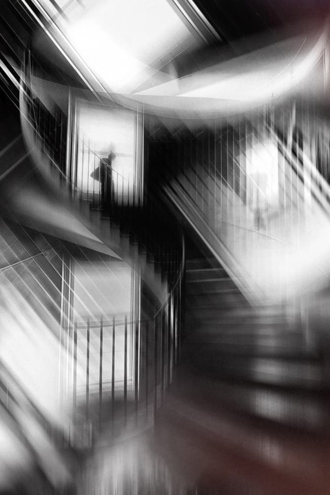 Dynamic Staircase Silhouette by Jurij Bizjak — canvas wall art