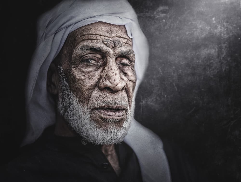 Wise Elder Portrait by Husain ALSaeed — canvas wall art