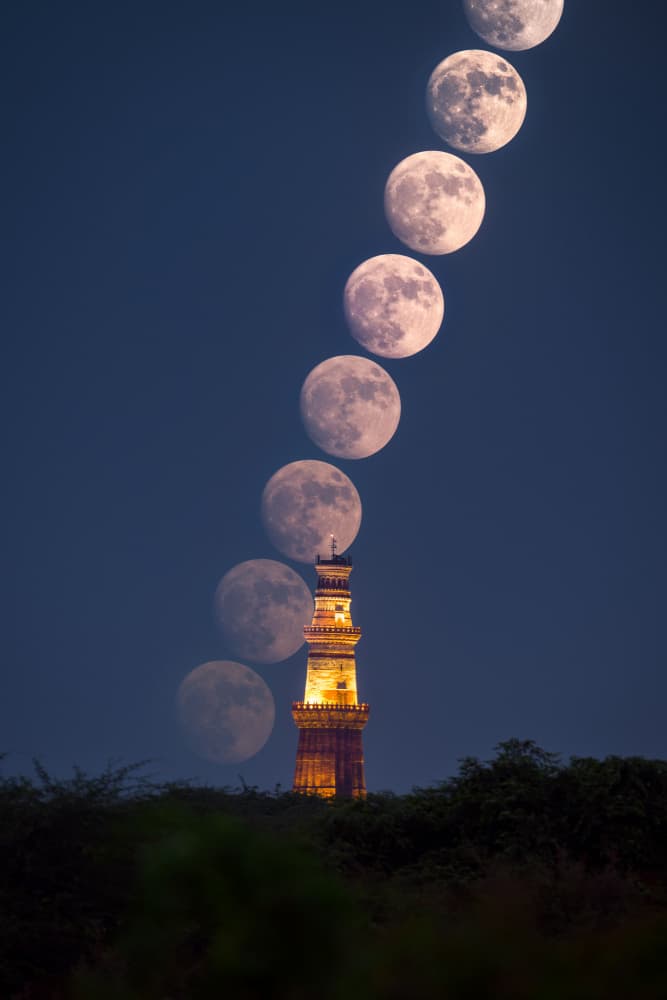 Lunar Ascent Over Minaret by SANDEEP MATHUR — canvas wall art