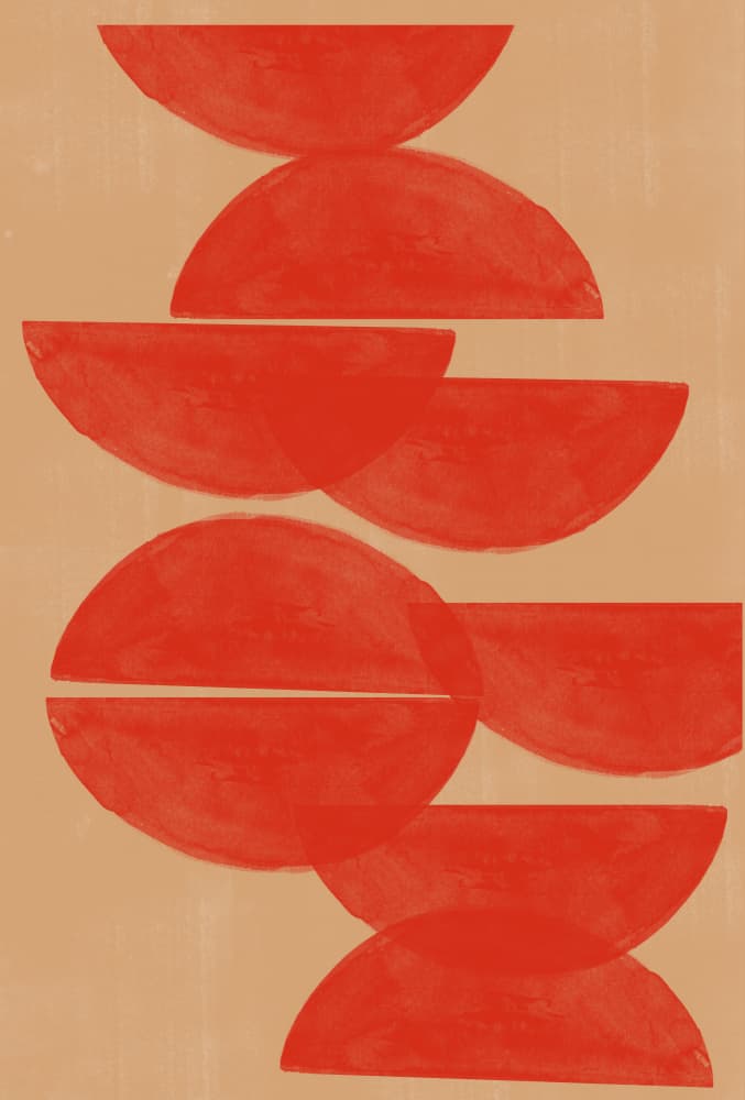 Crimson Symmetry by THE MIUUS STUDIO — canvas wall art
