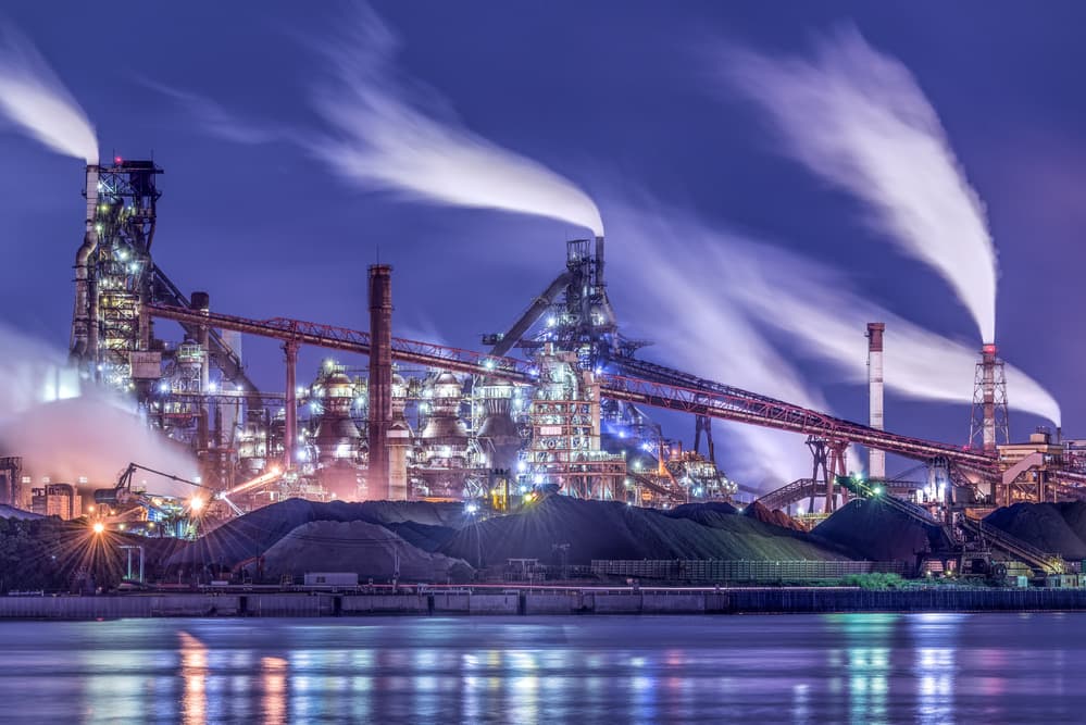 Industrial Night Reflections by Kobayashi Tetsurou — canvas wall art