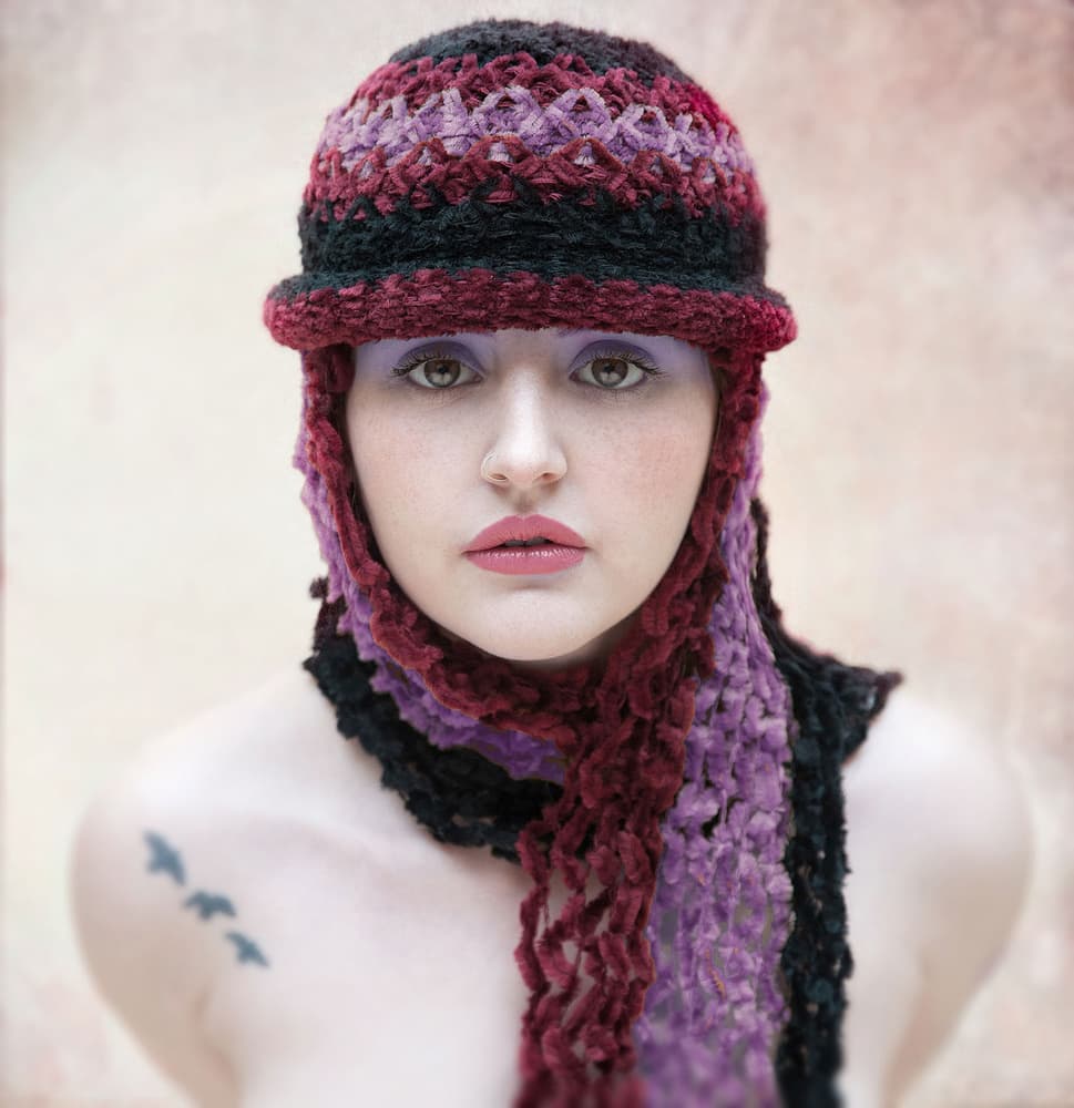 Vibrant Knitted Hat by kenp — canvas wall art