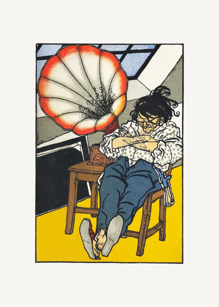 A Beethoven Enthusiast by Moriz Jung — canvas wall art