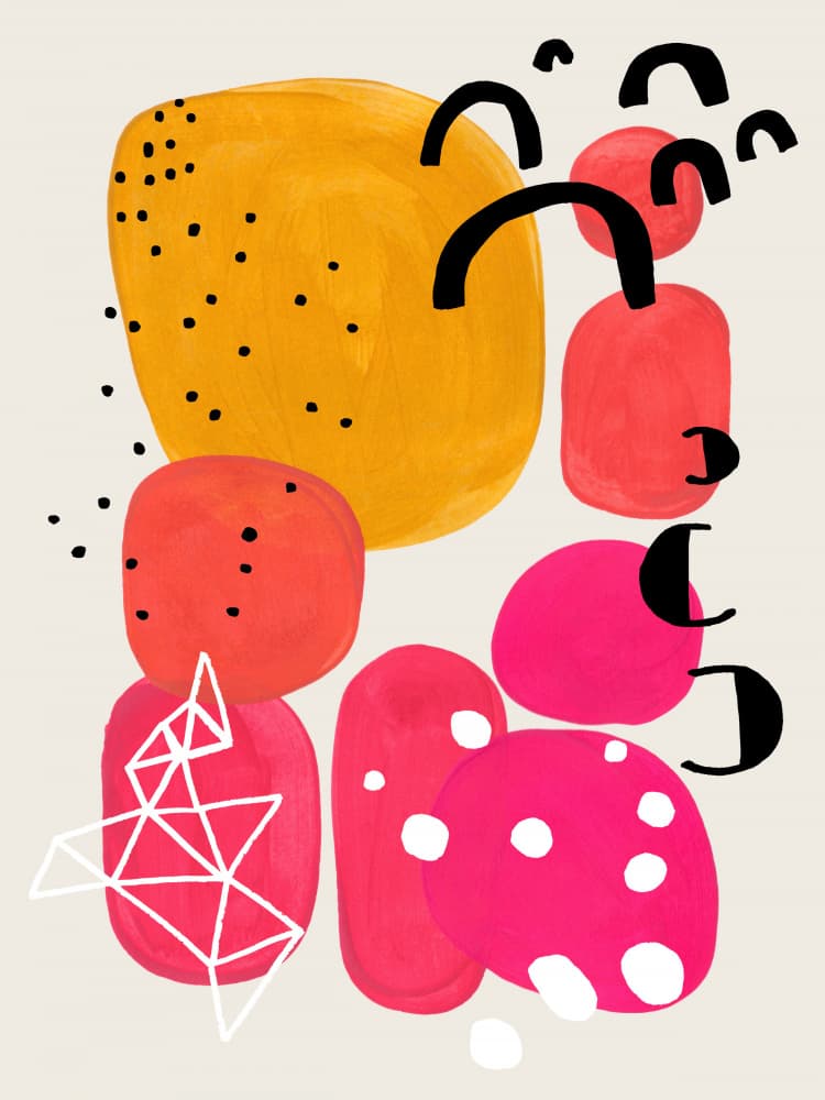 Vibrant Abstract Organic Shapes by Ejaaz Haniff — canvas wall art