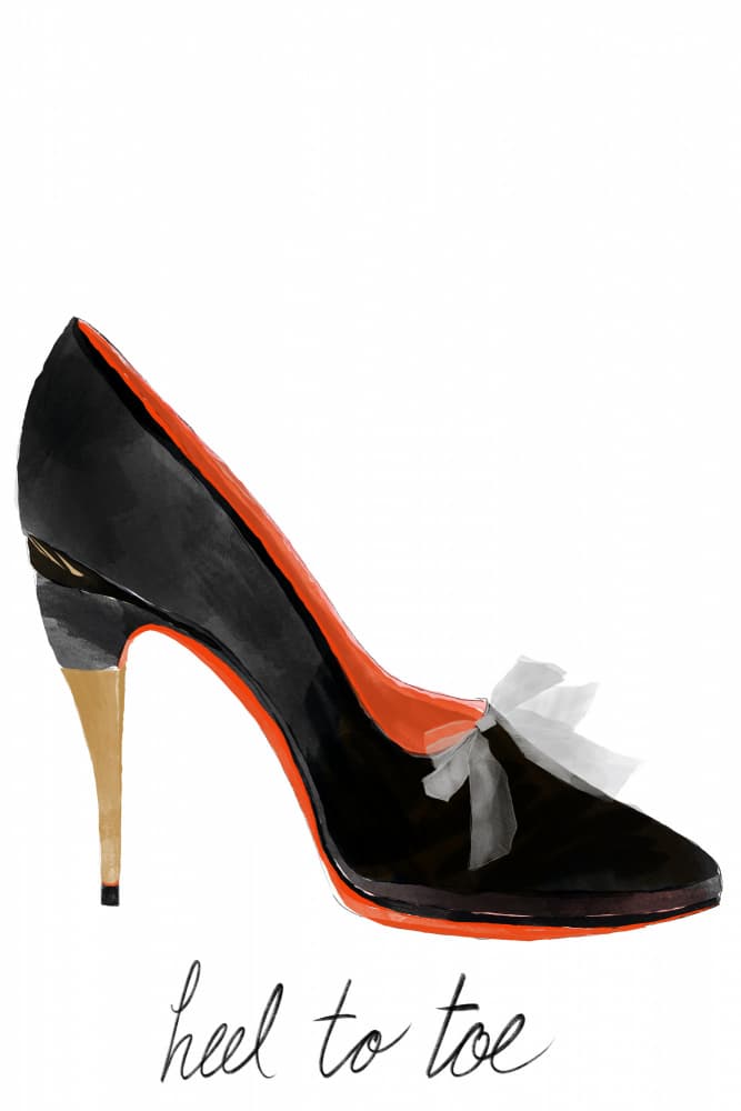 Chic Bow High Heel by casa cartissi — canvas wall art
