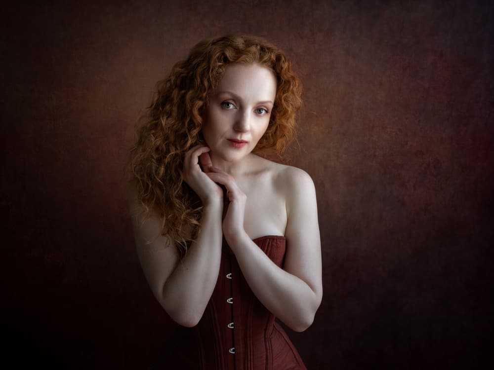 Elegant Redhead Portrait by Luc Stalmans — canvas wall art