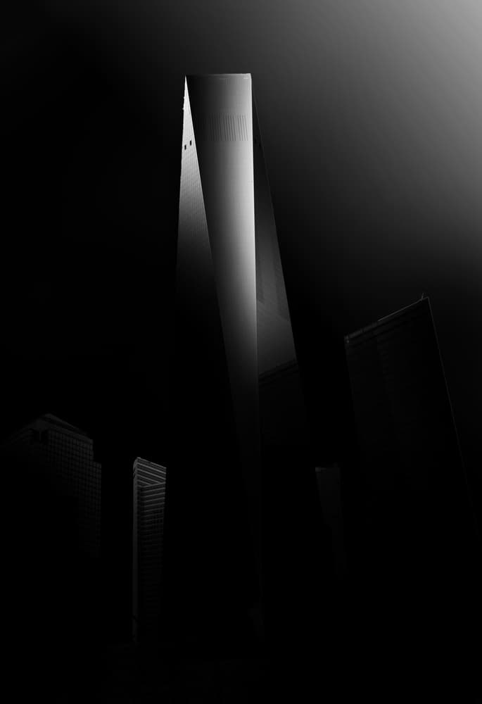 Dramatic City Skyscraper by Amaya Saez — canvas wall art