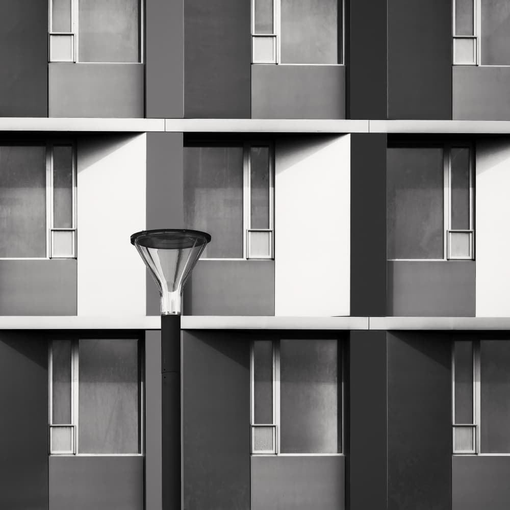 Street Lamp Geometry by Wim Schuurmans — canvas wall art