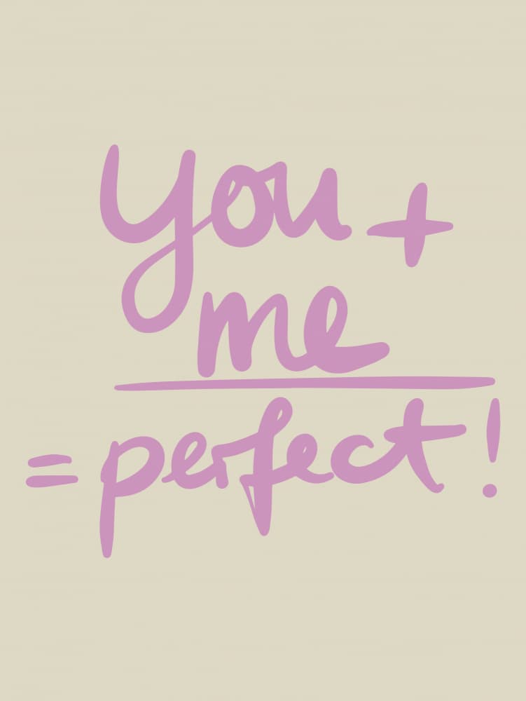 You Me Equals Perfect by Studio Memb — canvas wall art