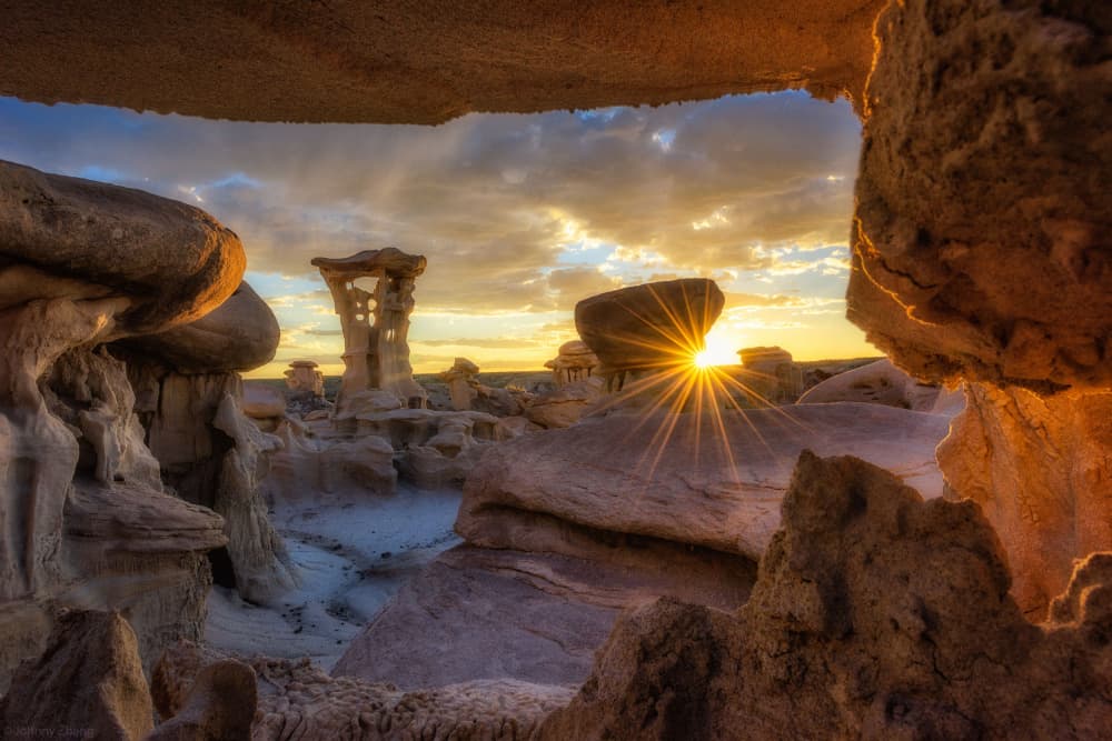 Desert Sunburst Rocks by Johnny Zhang — canvas wall art