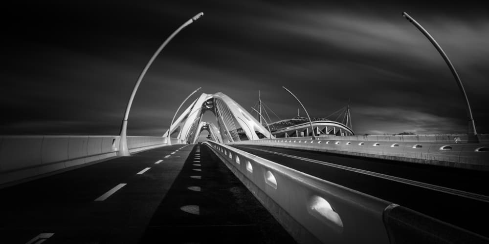 Sleek Arch Bridge by Yoshihiko Wada — canvas wall art