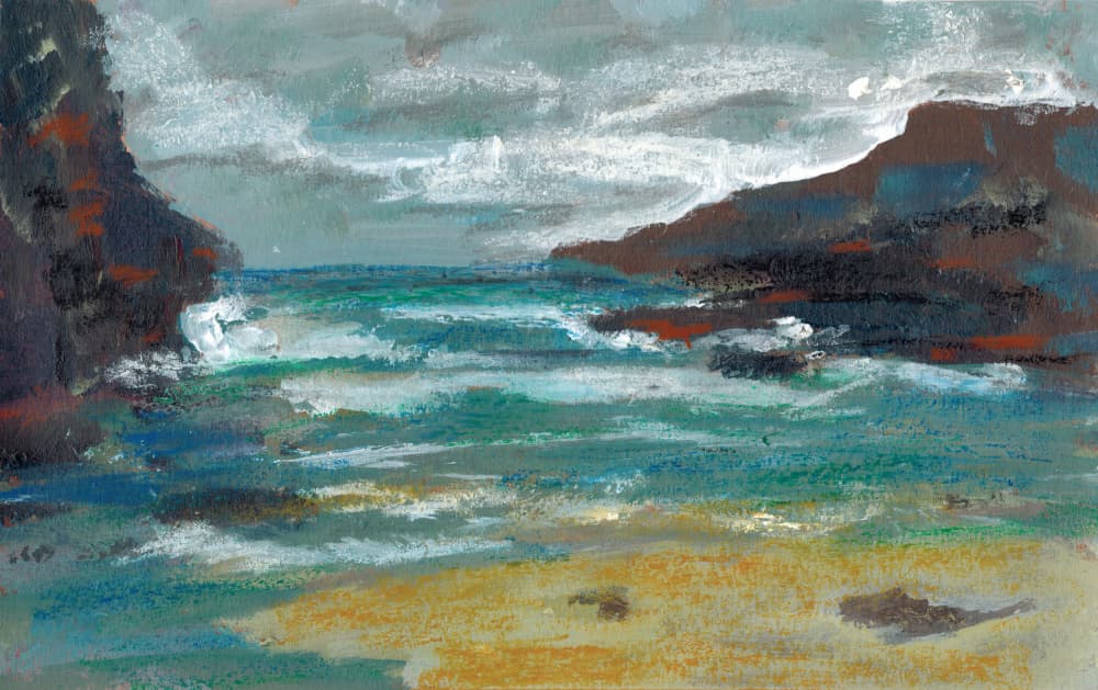 Wild Coastal Waves by Amy Barnhart — canvas wall art