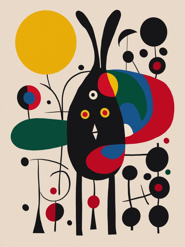 Playful Abstract Figure by Little Dean — canvas wall art