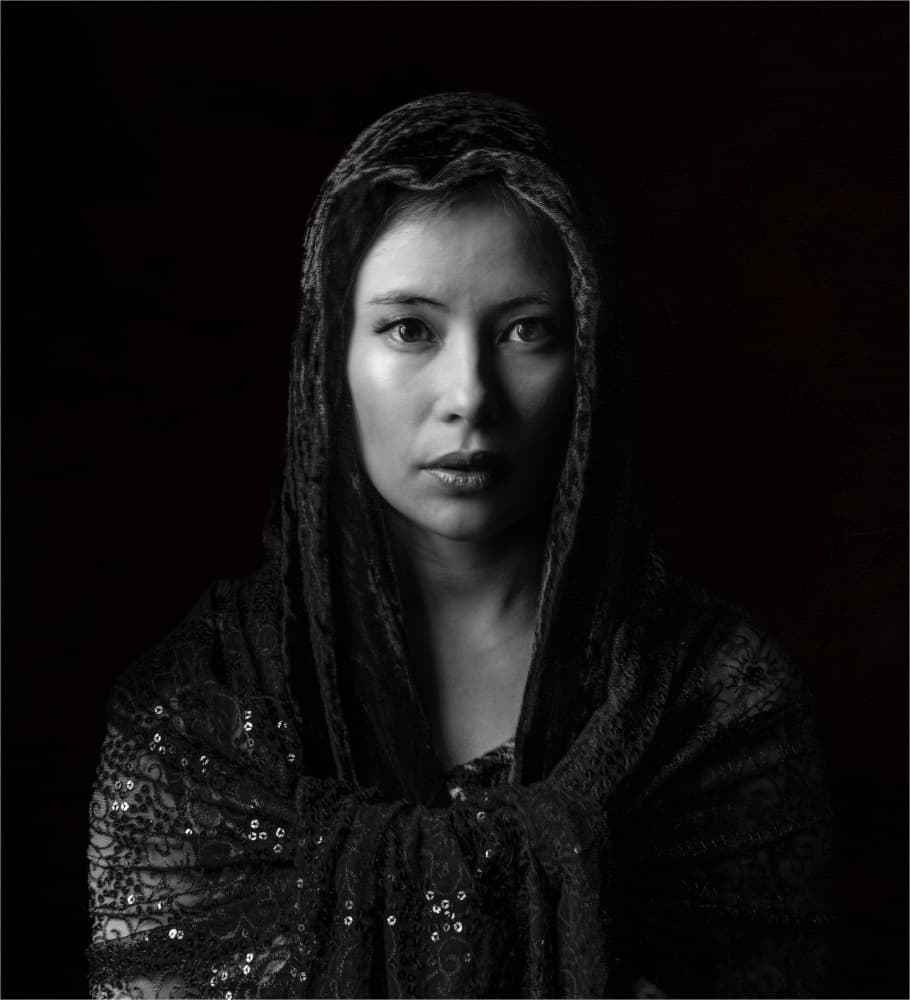 Mysterious Hooded Woman by Colin Dixon — canvas wall art