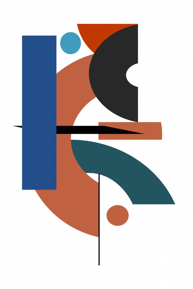 Abstract Geometric Harmony by cartissi — canvas wall art