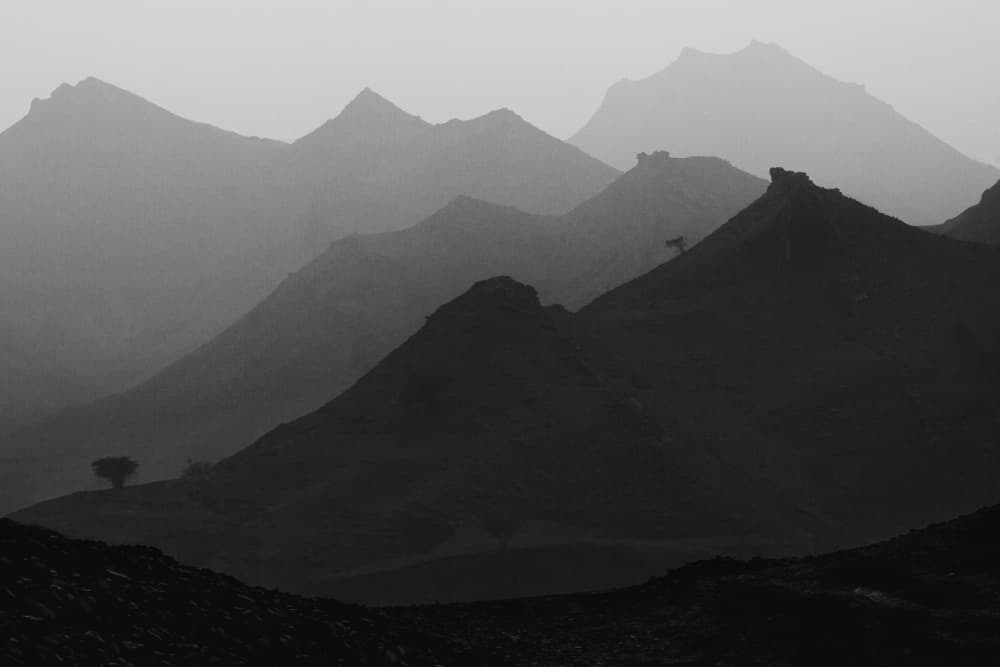 Misty Mountain Landscape by Ali Barootkoob — canvas wall art