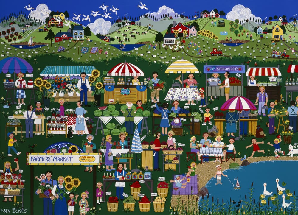 Farmers Market by Sev Ickes — canvas wall art
