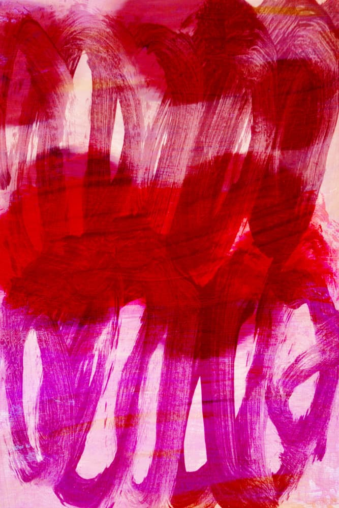 Vibrant Red Pink Strokes by Diana Jahns — canvas wall art