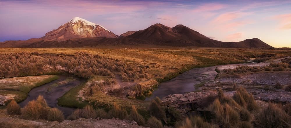 Andean River Mountain Dawn by Margarita Chernilova — canvas wall art